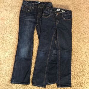 Two pairs of jeans.